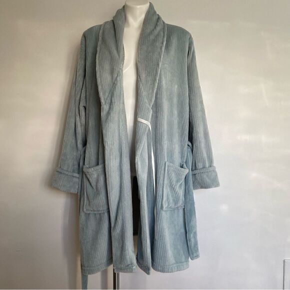 Simple Pleasures Ribbed Soft Cozy Warm Robe 1X - Picture 9 of 9